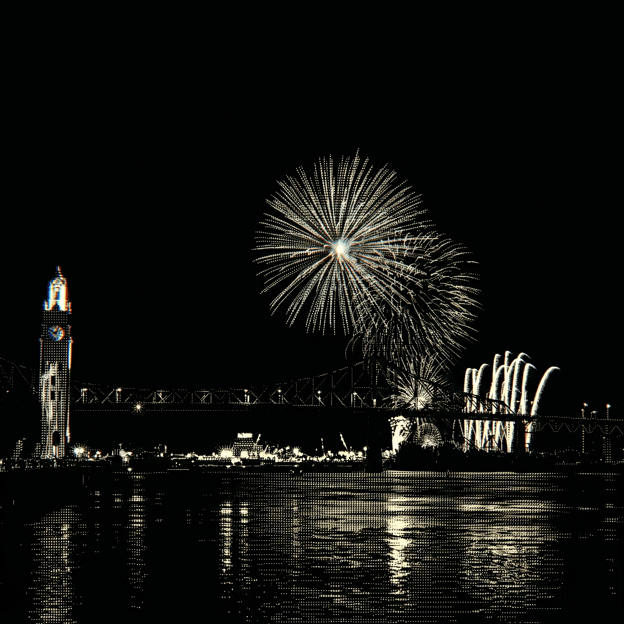 Pont Jacques-Cartier — Montréal · dot-matrix