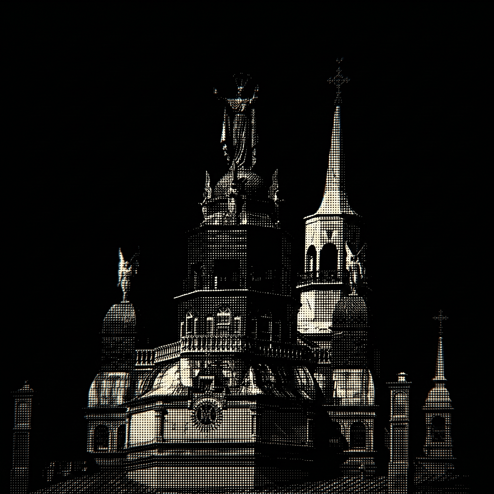 Monument Québec — dot-matrix